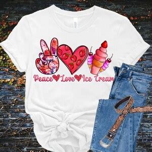 Peace Love Ice Cream Sublimation Design Peace Love Ice Cream Etsy