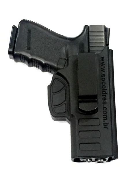 Coldre Universal Em Polimero Emborrachado Velado Interno Para Glock