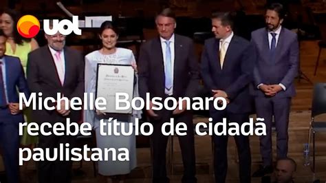 Michelle Bolsonaro Recebe T Tulo De Cidad Paulistana E Homenagem No