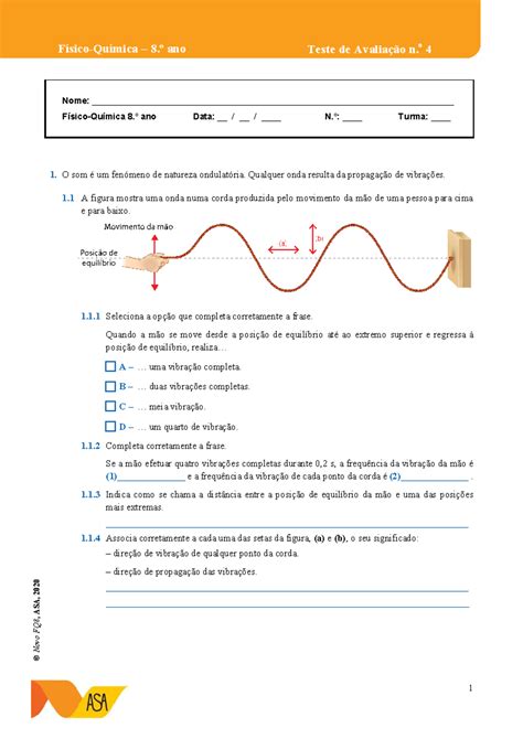 Fq Teste Som Novo Fq Asa Teste De Avalia O N F Sico