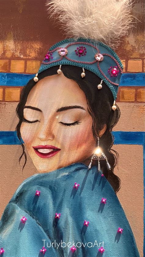 Kazakh Girl Original Oil Painting On Canvas Oil Painting On Canvas