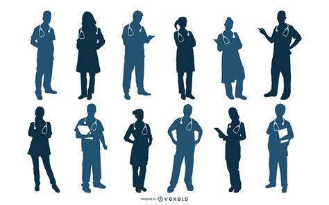 Medical Silhouettes Vector Set Vector Download