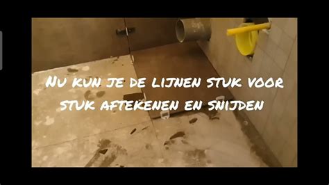 ZELF EEN TEGELVLOER LEGGEN IN DE WC OP EEN CEMENTDEKVLOER YouTube