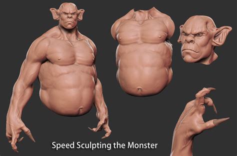 Speed Sculpting The Monster In Zbrush Cgarena