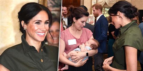 Meghan Markle Caught Doting Over A Baby At A Reception In Sydney