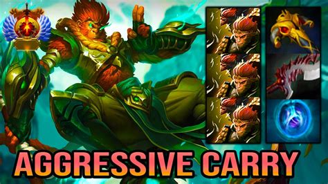 Monkey King Aggressive Carry Midlane Non Stop Rotate Lane Force