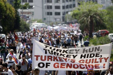 Armenians Protest Outside The Turkish Embassy In Lebanon Over The