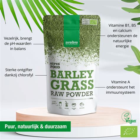 Gerstegras Poeder Kopen Purasana Barley Grass Powder