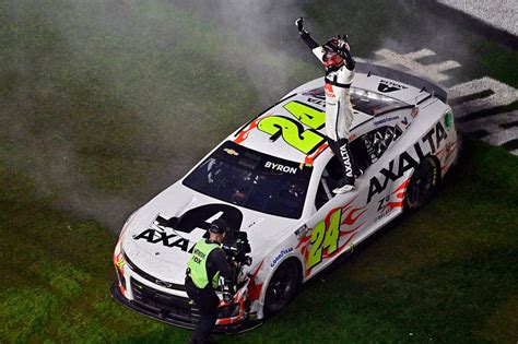 Nascar Daytona 500 Byron Wins Wild Delayed Epic As Chastain Wrecks