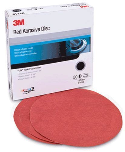 50ct 3m Hookit Red Abrasive 316u 6 Hook And Loop Sanding Disc 01219