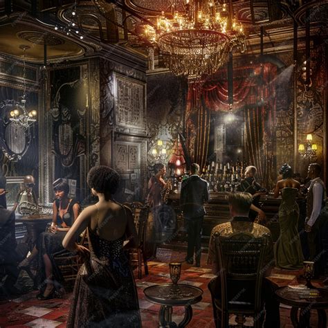 Premium Photo | A 90s speakeasy club with secret passwords and jazz