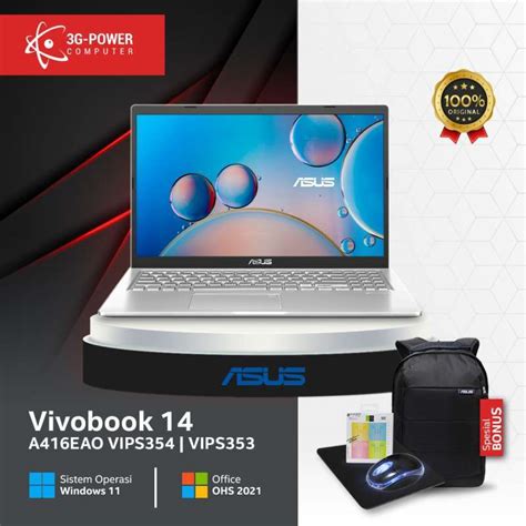 Jual Asus Vivobook 14 A416eao Vips353 Vips354 Laptop Core I3