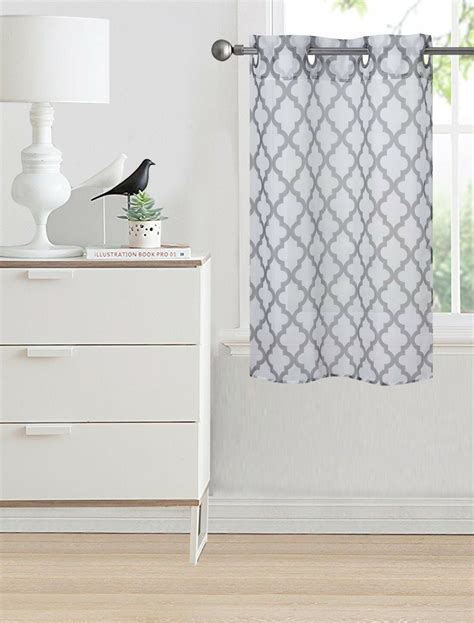 Lusch D Cor Pc S Panel Curtain Semi Sheer Trellis Geometric Grommet