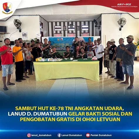 Sambut Hut Ke Tni Angkatan Udara Lanud D Dumatubun Gelar Bakti