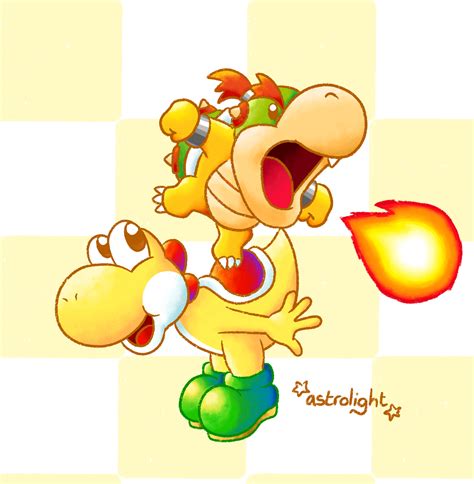 Yellow Yoshi Baby Bowser Blank Template Imgflip