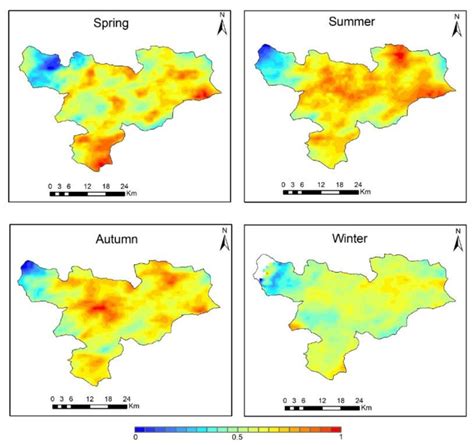 Annual Mean Aerosol Optical Depth Distribution In Four Seasons