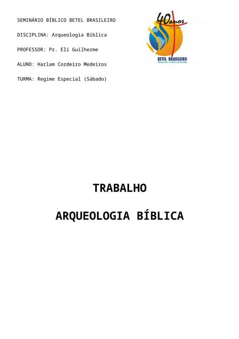 DOC Trabalho Geografia Bíblica DOKUMEN TIPS