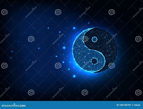 Glowing Ying Yang Symbol Royalty Free Stock Image