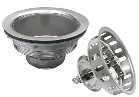 Keeney PP5410 3 5 In Twist To Lock Kitchen Sink Strainer Stainless