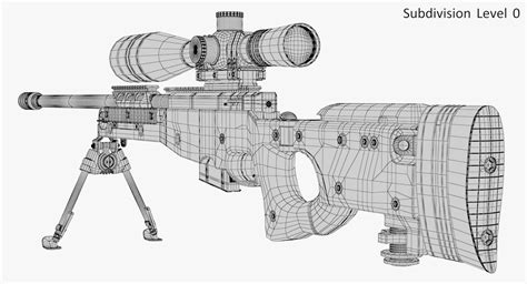 L96a1 338 Lapua Magnum 02 3d Модель 99 Max Fbx Obj Free3d