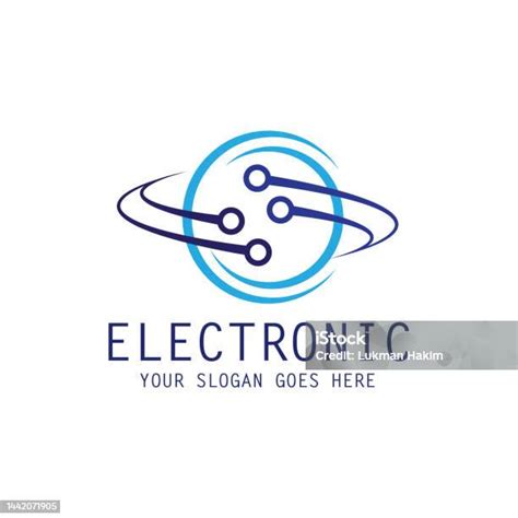 Electronic Logo Vector Design Illustration Stock Illustration