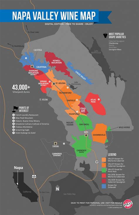 A Simple Guide to Napa Wine (Map) | Wine Folly | Wine map, Wine folly ...