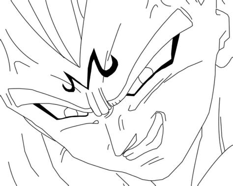 Vegeta Sonriendo Para Colorear Imprimir E Dibujar ColoringOnly