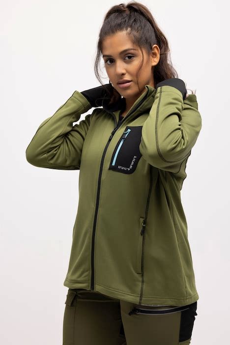 HYPRAR Sweatjacke Reflektordruck Kapuze Daumenloch Sweatjacken