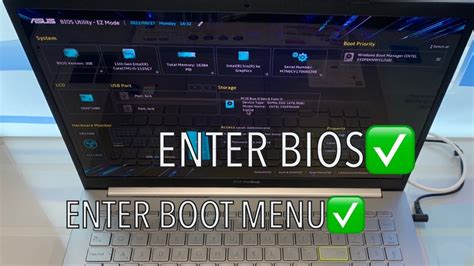 Asus Vivobook Oled K Ea How To Enter Bios Configuration Settings