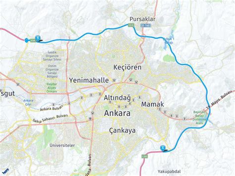 Ankara Evre Yolu Kac Km Ankara Evre Yolu Harita Ankara Evre Yolu