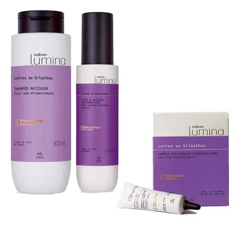 Kit Shampoo Leave In Ampola Loiros Grisalhos Lumina Natura Mercadolivre