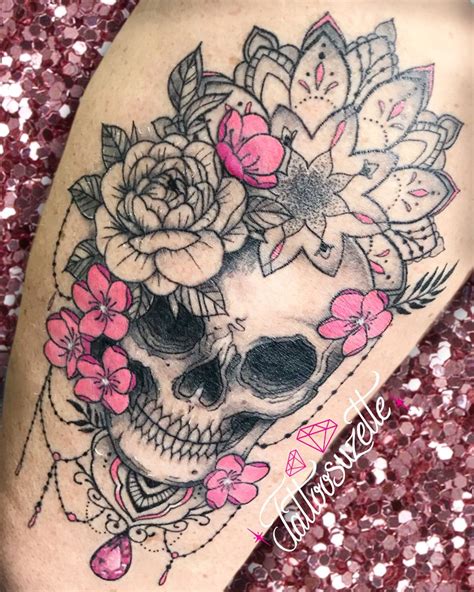 Feminine Pretty Skull Tattoos