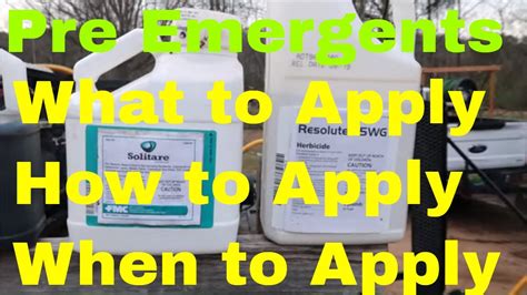 How What And When To Apply Pre Emergent To A Lawn For Weed Control Youtube