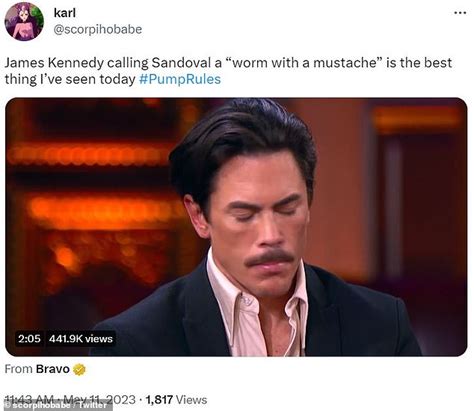 You Re A Worm With A Mustache Tom Sandoval Becomes A Meme After