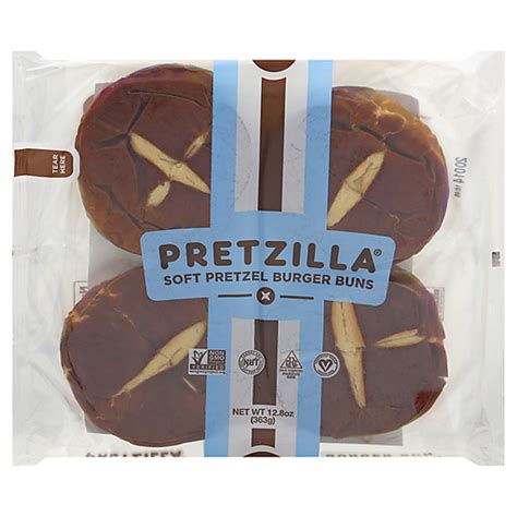 Pretzilla Burger Buns Soft Pretzel 12 8 Oz Bakery Carlie C S