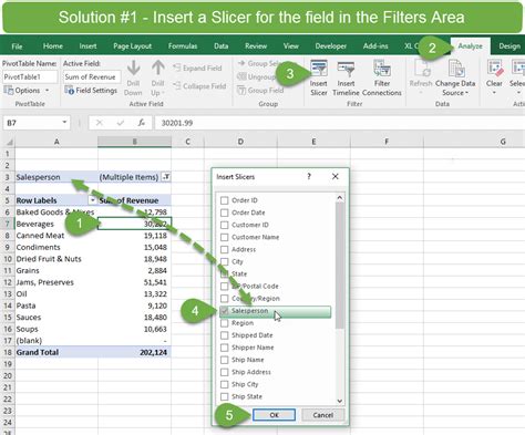 3 Ways To Display Multiple Items Filter Criteria In A Pivot Table