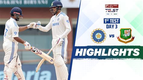 Watch India Vs Bangladesh - 1st Test - Day 3 Highlights Video Online(HD ...