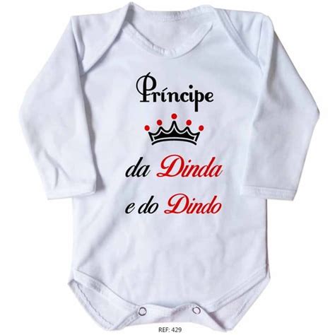 Body Bebe Personalizado Principe Da Dinda E Do Dindo Elo7