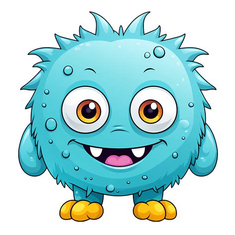 Cute Monster Clipart D Illustration Ai Generative Png