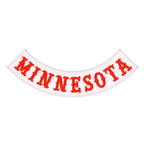 MINNESOTA Hells angels Custom Bottom Embroidery Twill Biker Patches MC ...