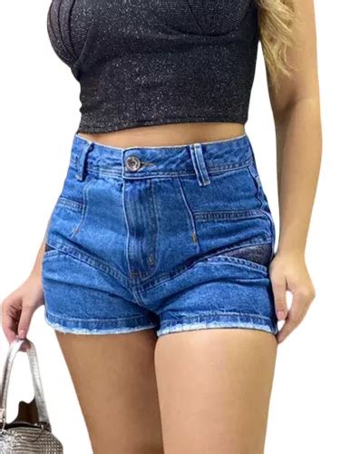 Shorts Feminino Jeans Moda Verão Versátil Blogueira Premium