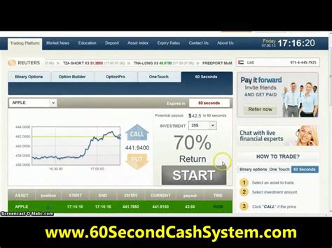 60 Second Binary Options Trading Demo Account Youtube