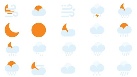 Weather And Clouds Forecast Vector Icons Isolated 41028997 Vector Art At Vecteezy