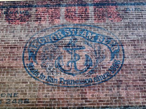 Old Anchor Steam Beer Logo on Red Brick Wall Editorial Photography ...