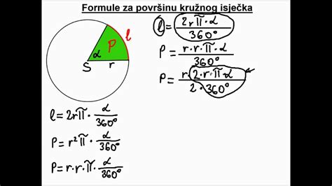 Izvod Formule P R L Za Povr Inu Kru Nog Isje Ka Youtube