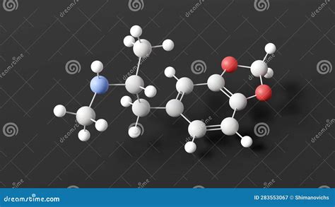 Mdma Molecule, Molecular Structure, Ecstasy, Ball and Stick 3d Model ...