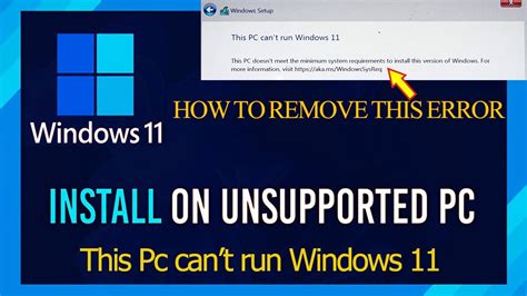 Fix Windows 11 Installation Error This Pc Can T Run Windows 11 NBKomputer