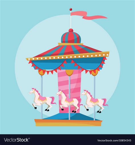 Carousel of carnival and festival design Vector Image