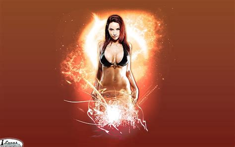 Hd Wallpaper Woman In Black Brassiere Illustration Chest Fire Tits