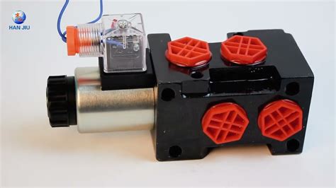 Hydraulic 6 Port Solenoid Diverter Selector Valve 1 Spool 13 Gpm 24v Dc Youtube